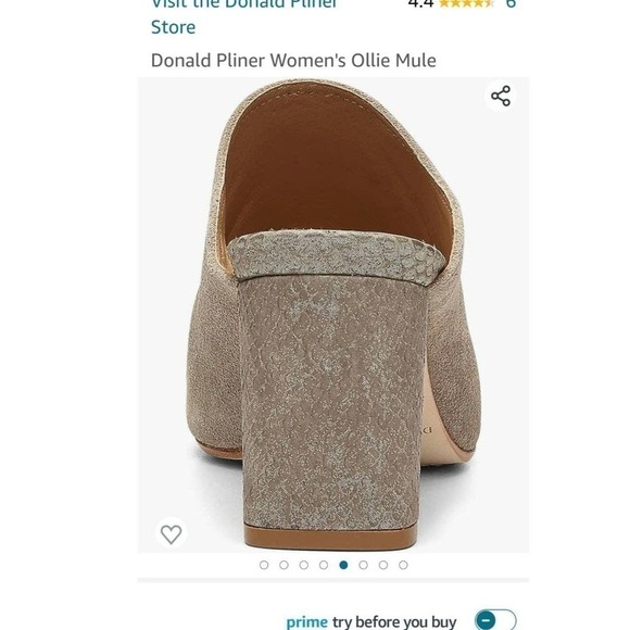 Donald Pliner NWOB Ollie Mule‎ 9m Taupe - Picture 4 of 11